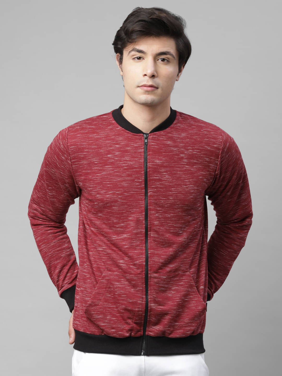 Rigo Maroon Casual Jacket     			Rigo Maroon Casual Jacket