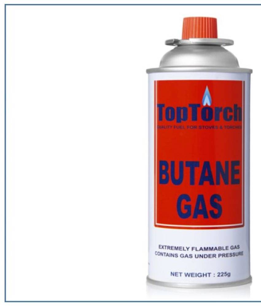     			Top Torch Portable High Pressure liquefied Gas Canister 225g Can Easy to use Perfect Suitable to Refill lighters. Small Stove,Torch, Welding Fuel Gas (Pack-1)