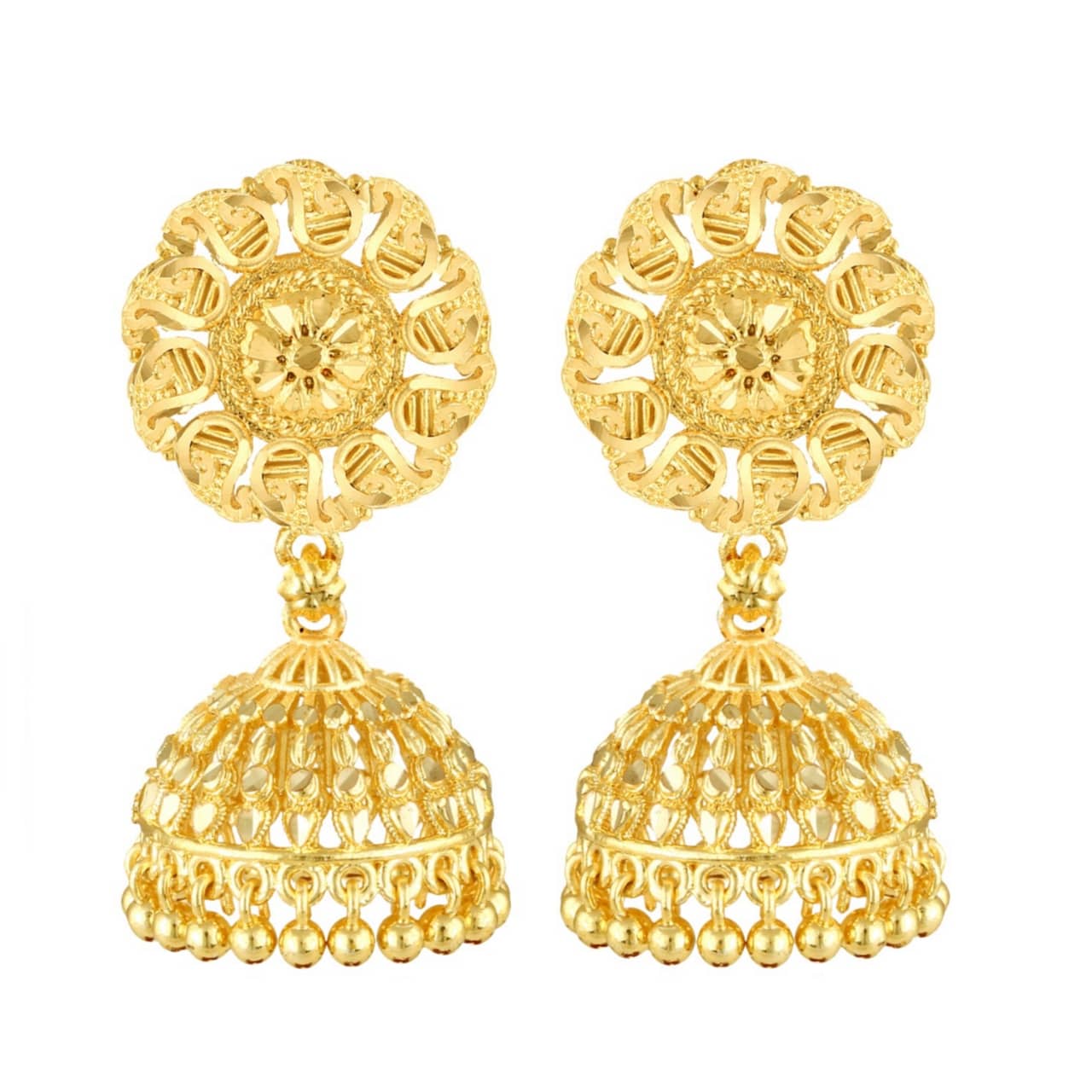 Vighnaharta South Screw back alloy Gold plated Jhumki, Jhumka, Jhumkas, Jhumki Earring for Women and Girls VFJ1501ERG - Earrings | Buy online on ZillyBuy