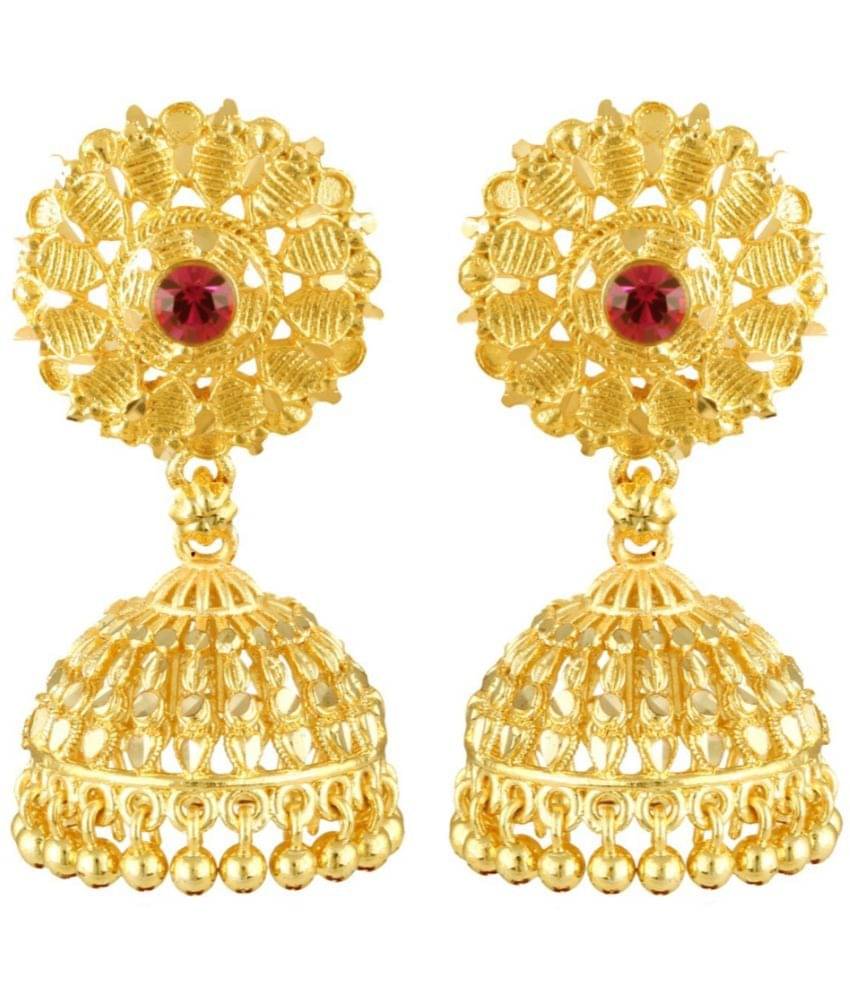 Vighnaharta South Screw back alloy Gold plated Jhumki, Jhumka, Jhumkas, Jhumki Earring for Women and Girls VFJ1500ERG     			Vighnaharta South Screw back alloy Gold plated Jhumki, Jhumka, Jhumkas, Jhumki Earring for Women and Girls VFJ1500ERG