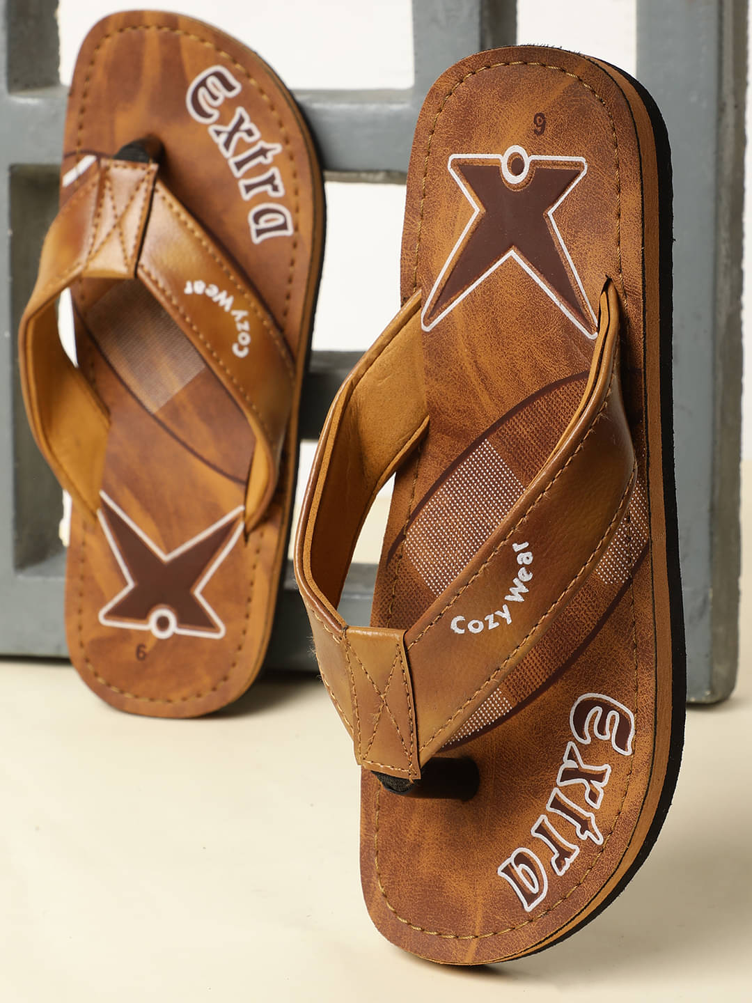     			Cozy Wear Tan Slippers