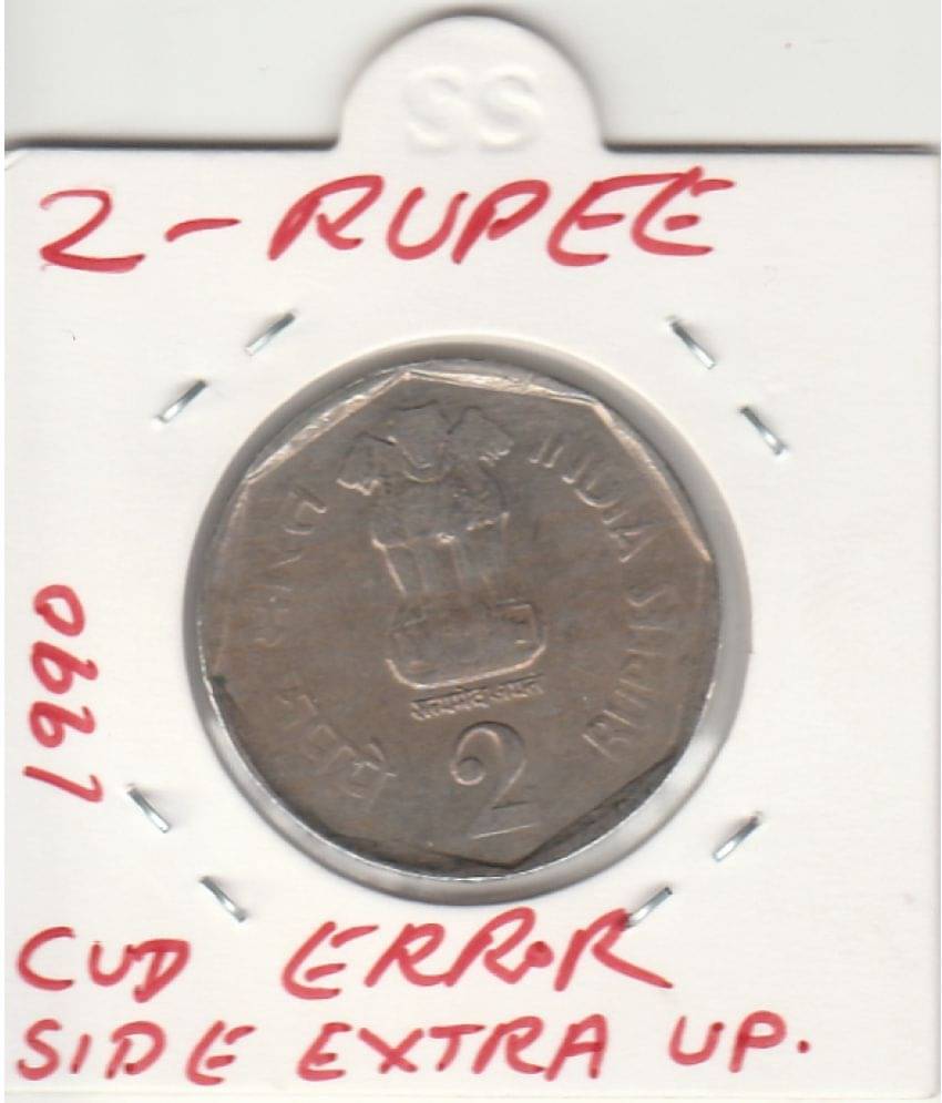 NUMISMATTECLY RARE AND COLLECTIBLE -TWO RUPEE BIG SIZE YEAR-1990, WITH CUD ERROR C01N SIDE EXTRA UP IN EXTRA FINE CONDITION HIGHLY COLLECTIBLE . CHECK PICTURE CAREFFULLY BEFORE ORDER PLEASE DONT PLACE FAKE ORDER. WIGHT-8 GRAMS. 28-MM. NUMISMATTECLY RARE AND COLLECTIBLE -TWO RUPEE BIG SIZE YEAR-1990, WITH CUD ERROR C01N SIDE EXTRA UP IN EXTRA FINE CONDITION HIGHLY COLLECTIBLE . CHECK PICTURE CAREFFULLY BEFORE ORDER PLEASE DONT PLACE FAKE ORDER. WIGHT-8 GRAMS. 28-MM.