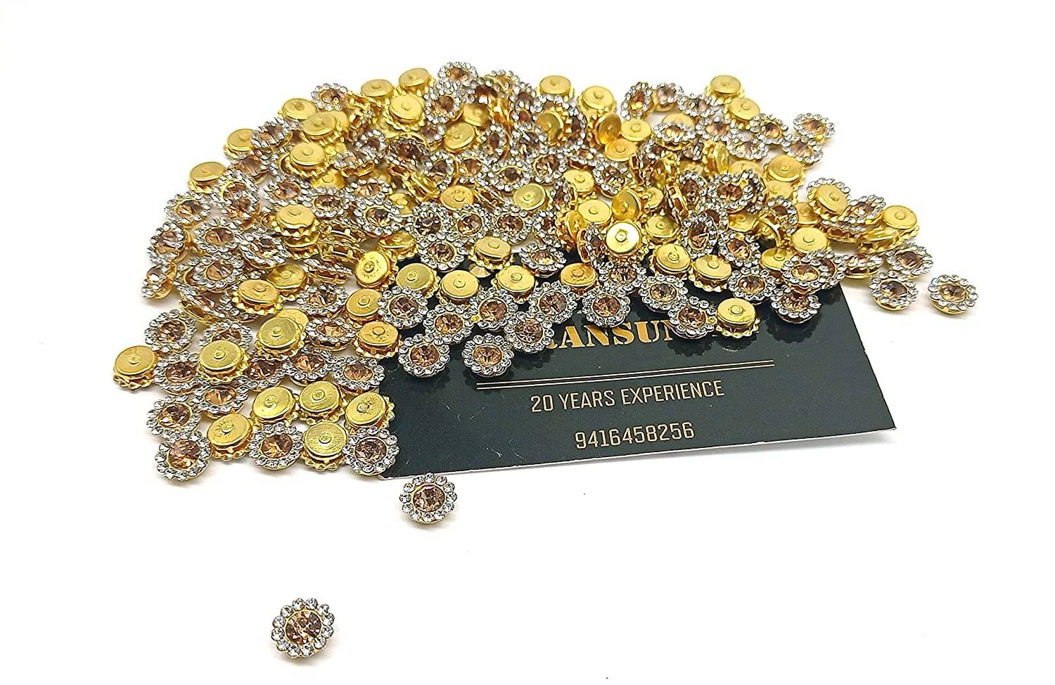     			PRANSUNITA Other Zarkan Flower Shape Claw Cup Sew on Rhinestone Glass Beads ( Pack of 1 )