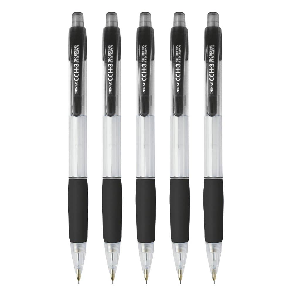 Penac CCH-3 Mech. Pencil black 0,5 mm PACK OF 5