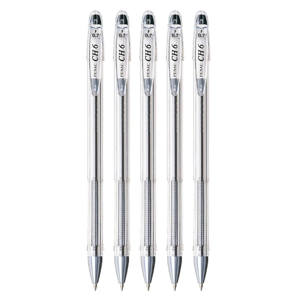     			Penac CH-6 0,7mm black Pen (Pack of 5)
