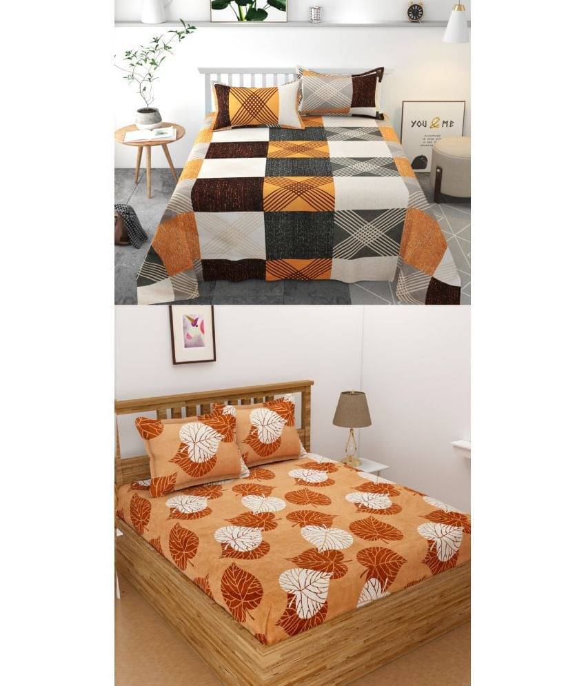Homefab India Microfibre Double Bedsheet ( Brown ) Homefab India Microfibre Double Bedsheet ( Brown )