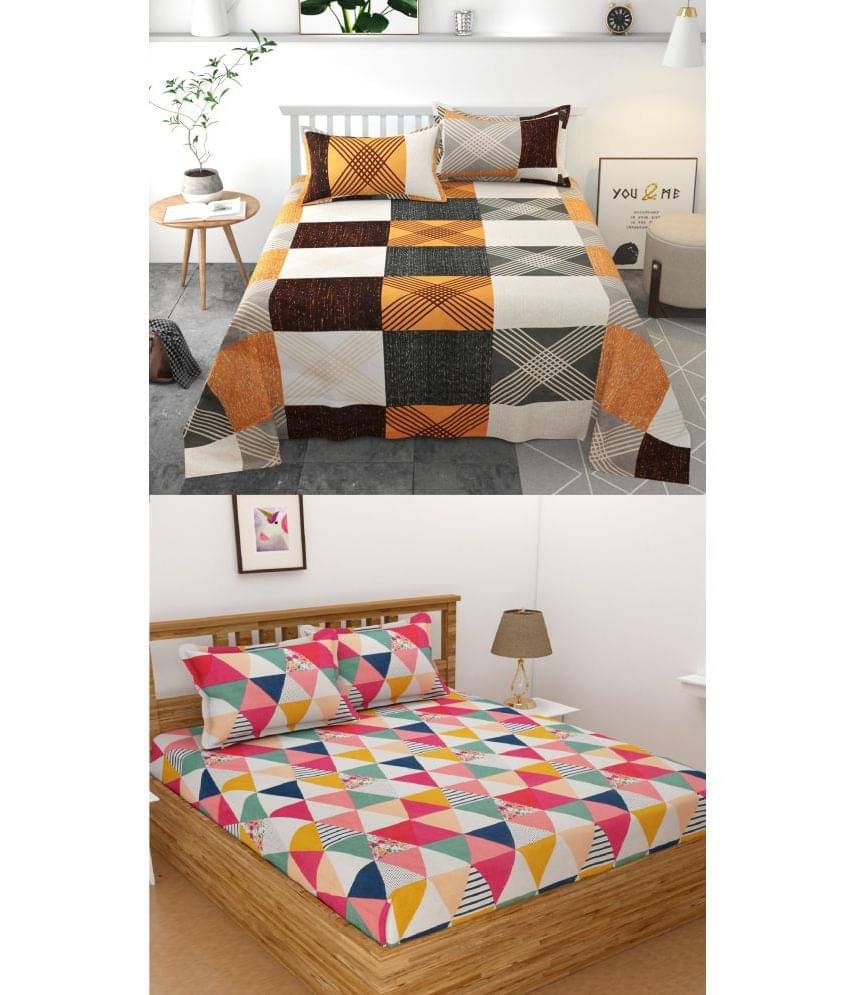 Homefab India Microfiber Double Bedsheet ( Brown ) Homefab India Microfiber Double Bedsheet ( Brown )