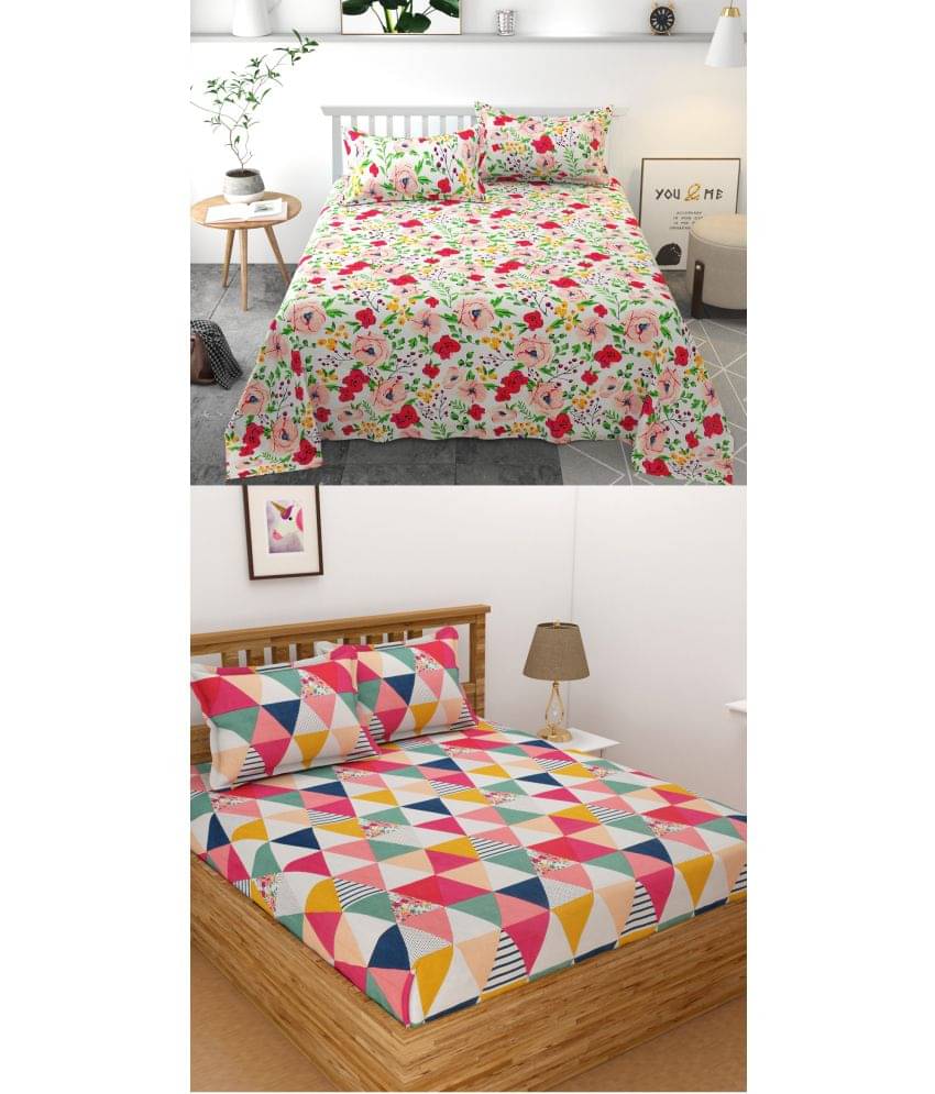 Homefab India Microfibre Double Bedsheet ( White ) Homefab India Microfibre Double Bedsheet ( White )