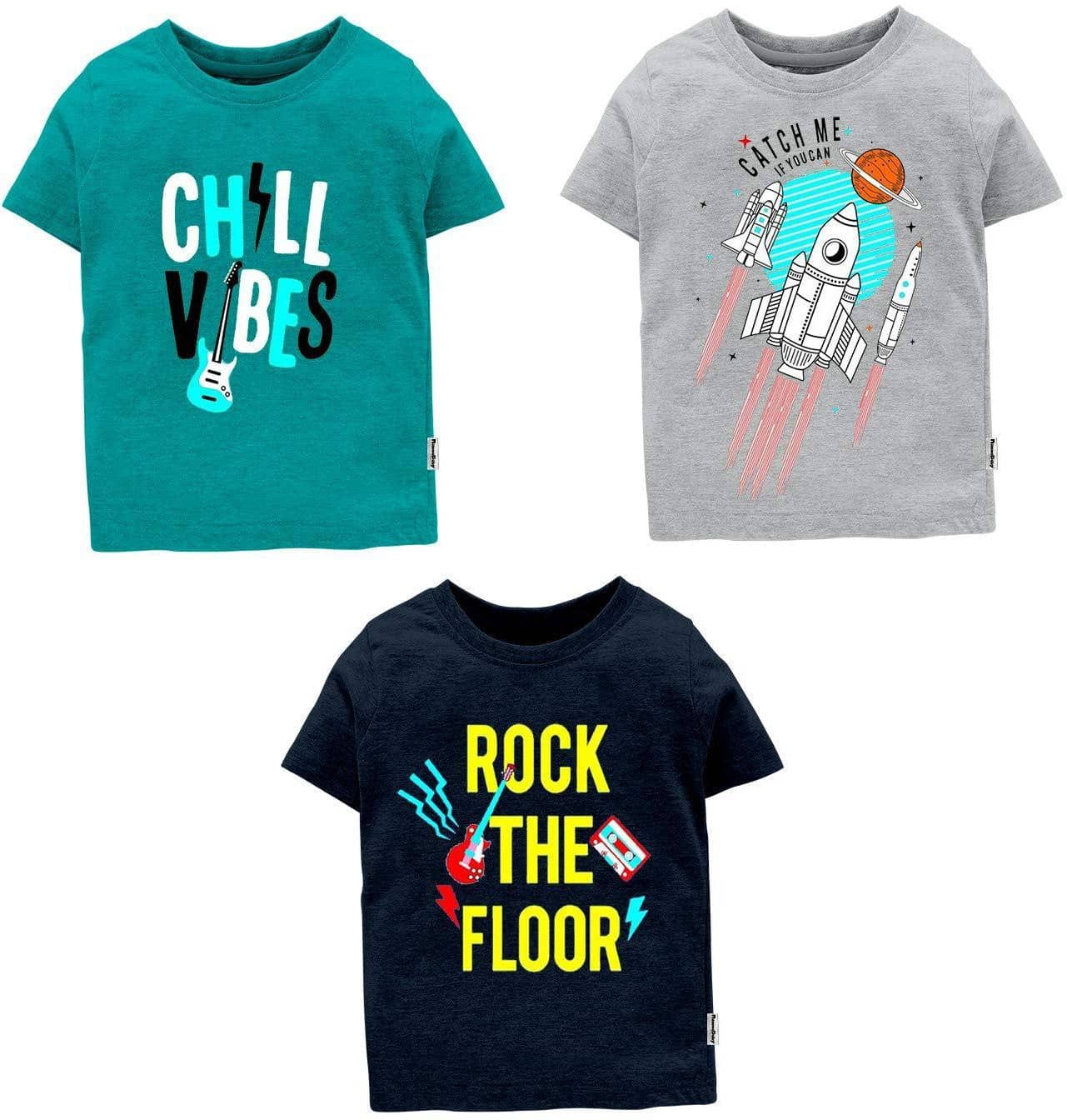 NammaBaby Pack of 1 Boys Cotton Blend T-Shirt ( Multicolor )