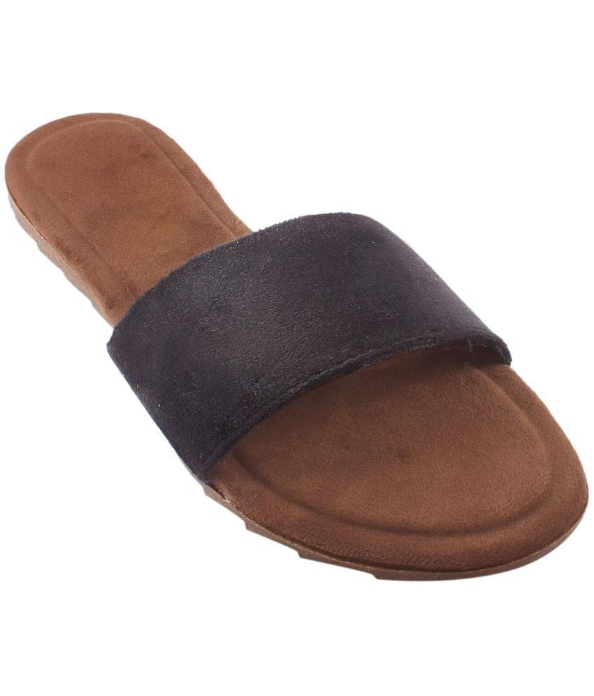     			Anjaneya Creations Black Flats
