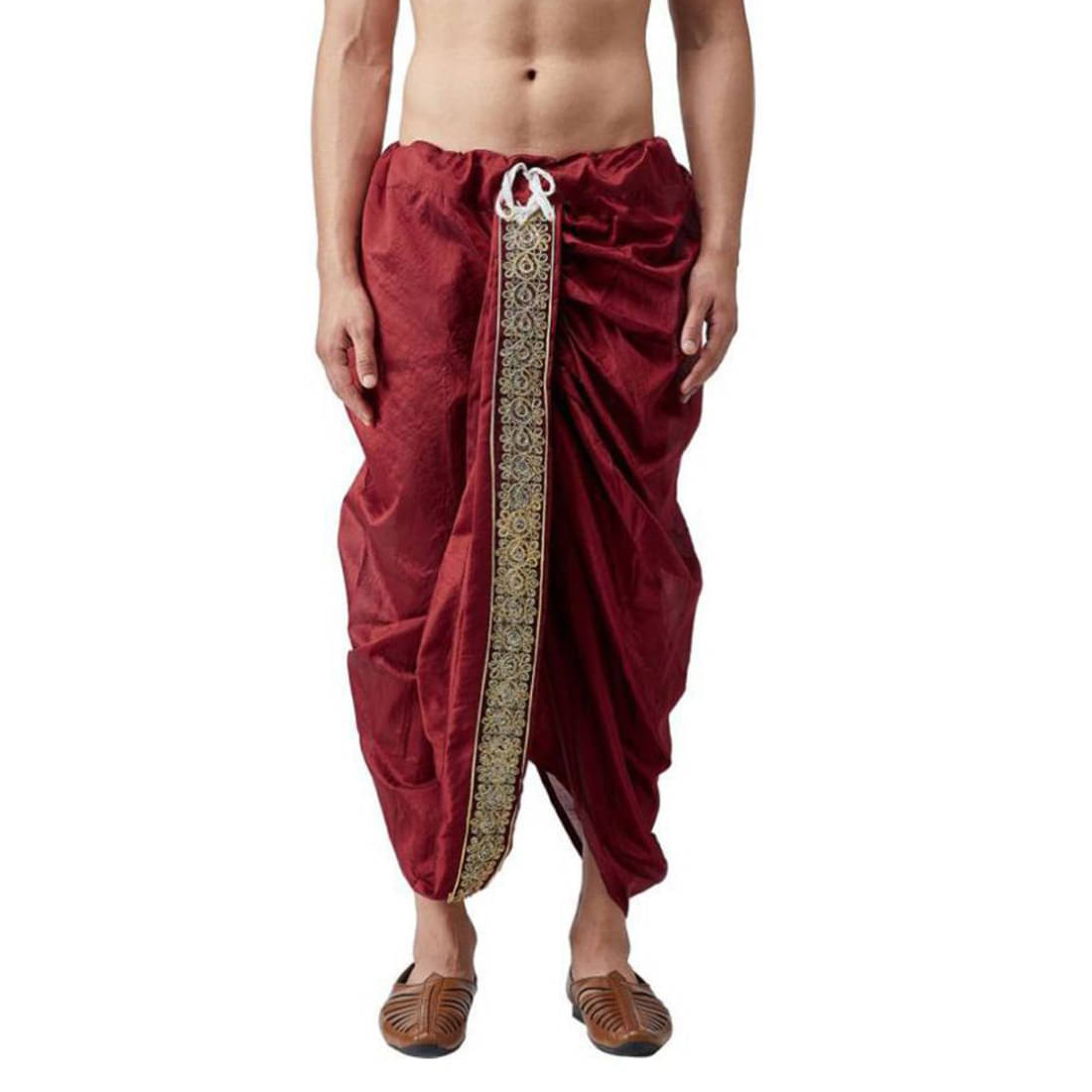 GN hub Maroon Dhoti     			GN hub Maroon Dhoti