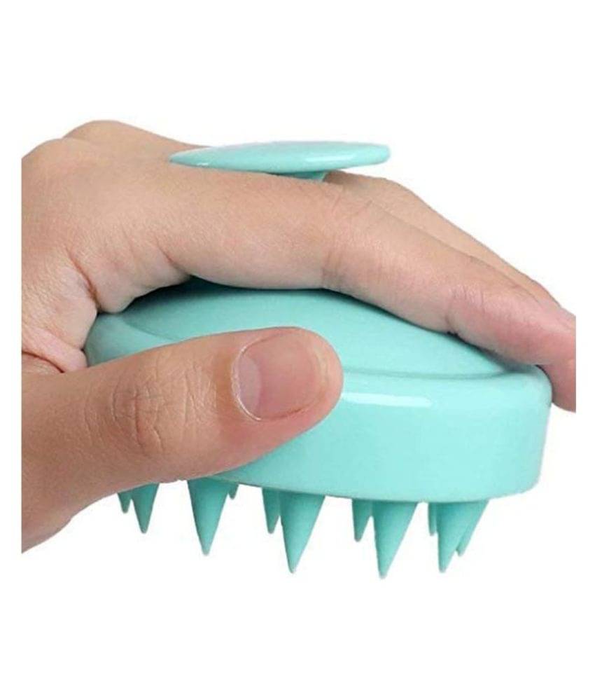 Gatih Hair Scalp Massager Shampoo Brush Silicon Bristles Curved Handle Massager Brush Roller Gatih Hair Scalp Massager Shampoo Brush Silicon Bristles Curved Handle Massager Brush Roller