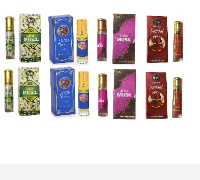     			MONET 2 ATTAR PHUL ,2 ATTAR 1000  FLOWERS  ,2 ATTAR MUSK & 2 SUNDAL ATTAR , 8 ML EACH ,PACK OF 8.