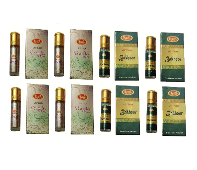     			MONET 4 VANILA ATTAR 4 ATTAR BAKHOOR 8 ML EACH PACK OF 8 .