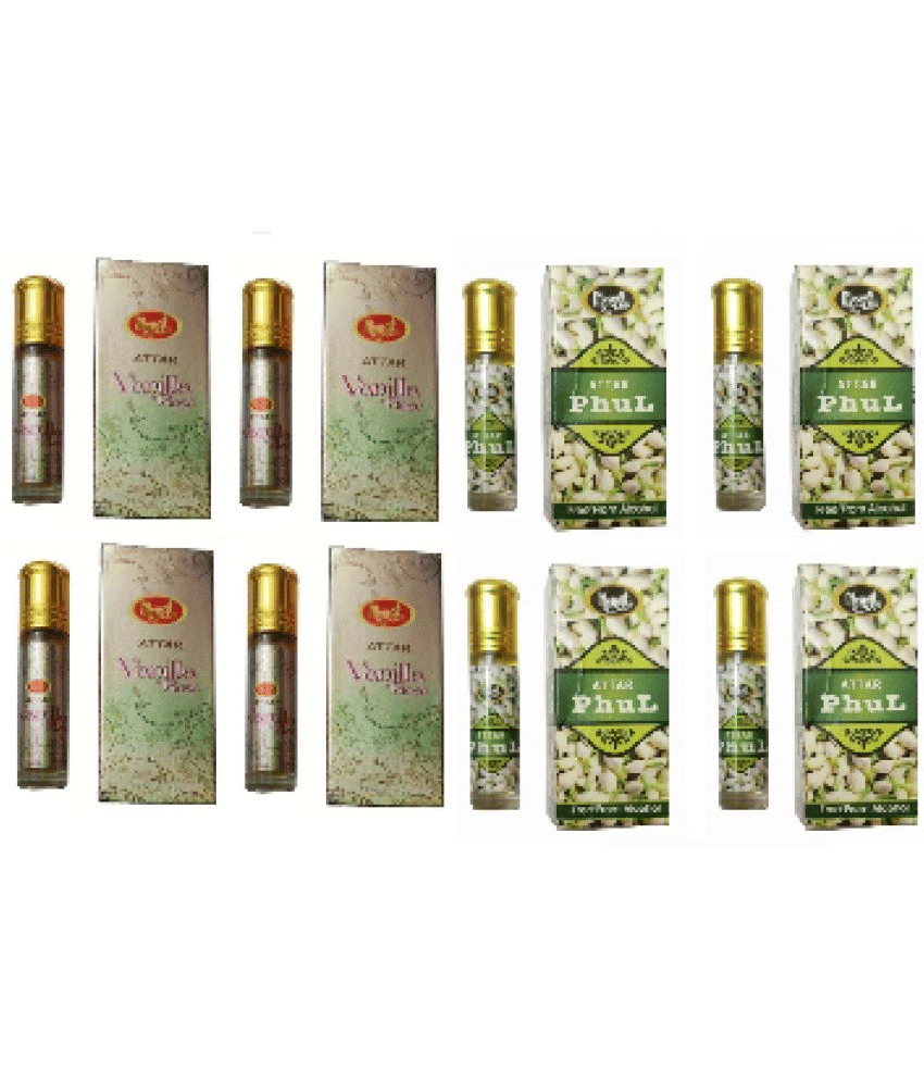     			MONET 4 VANILA ROSE ATTAR 4 ATTAR PHUL, 8 ML EACH ,PACK OF 8 .