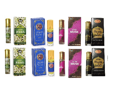     			MONET2 ATTAR PHUL, 2 ATTAR 1000 FLAWERS , 2 MUSK ATTAR, 2 MUSHK E JANNAT ,8 ML EACH ,PACK OF 8