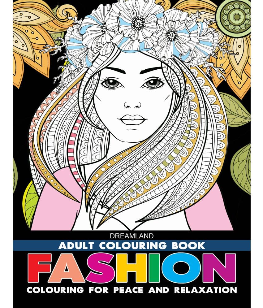 Fashion- Colouring Book for Adults - Colouring Books for Peace and Relaxation Book - Stationery | Buy online on ZillyBuy