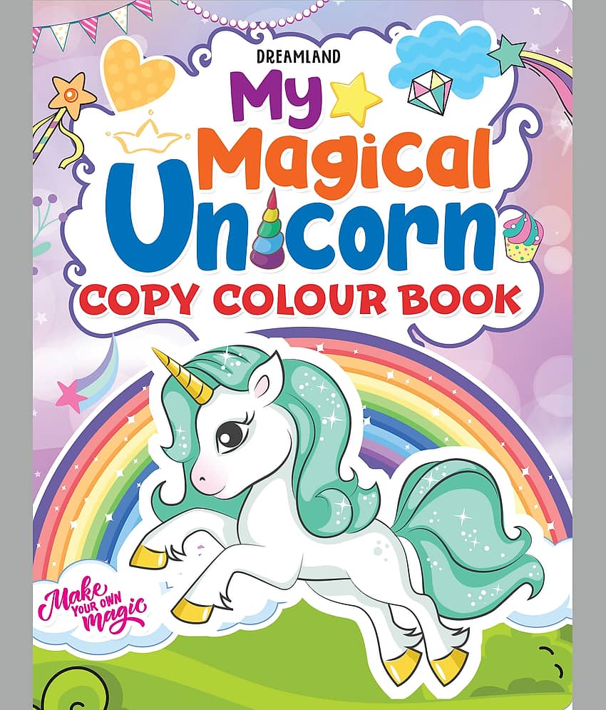 Unicorn Neon Colour and Sticker Dots Book Over 500 Stickers