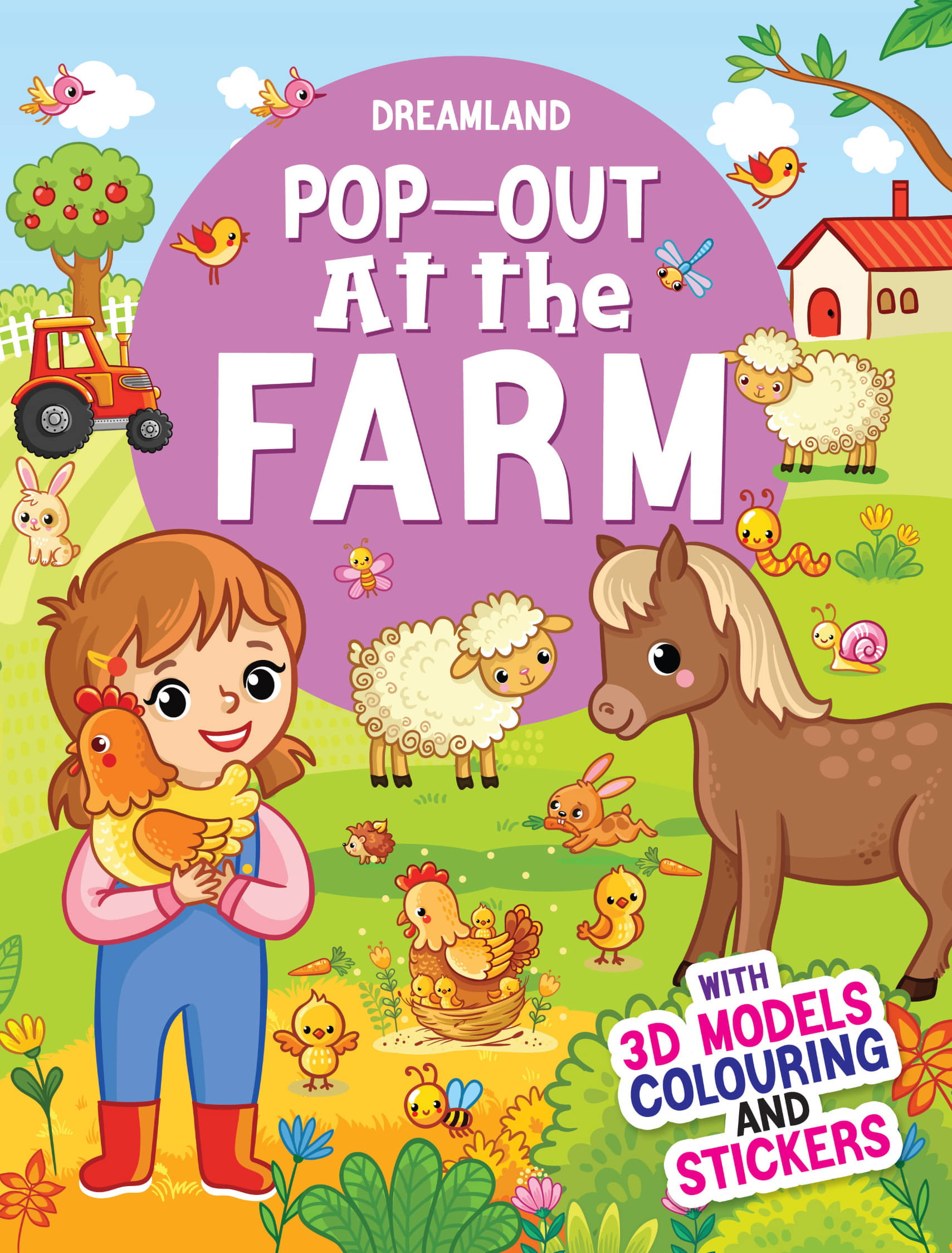 Pop-Out At the Farm- With 3D Models Colouring Stickers - Interactive & Activity Book Pop-Out At the Farm- With 3D Models Colouring Stickers - Interactive & Activity Book