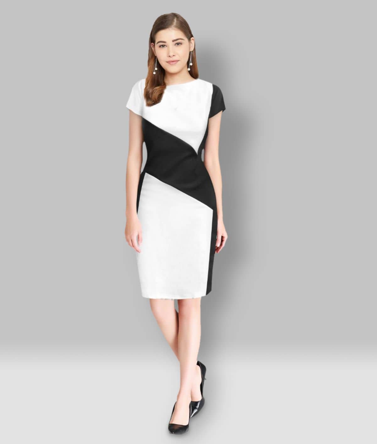 Dream Beauty Fashion Women Cotton Bodycon Dress ( White )
