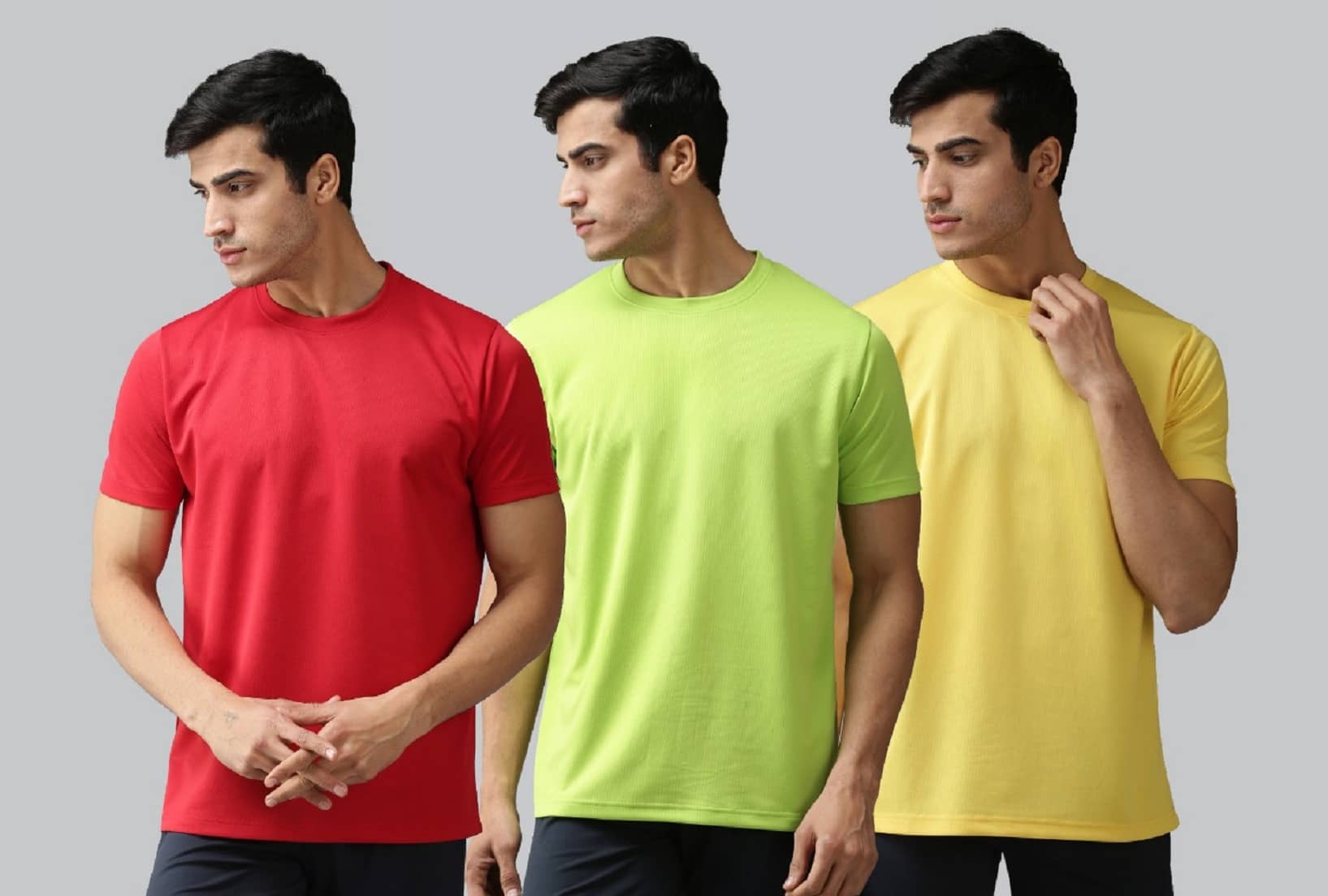 Fundoo Multi Polyester Solid T-Shirt