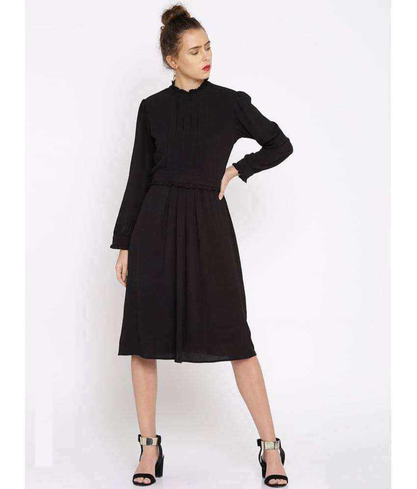     			Rare Women Polyester A-line Dress ( Black )