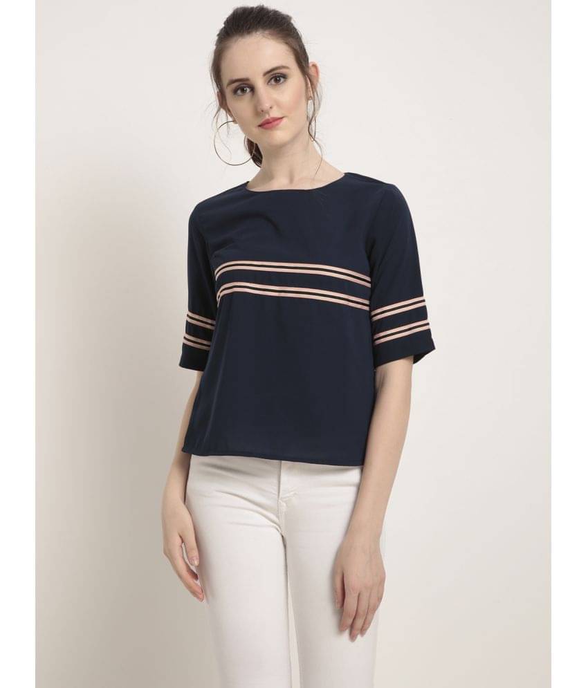     			Rare Women's Polyester Regular Top ( Navy )