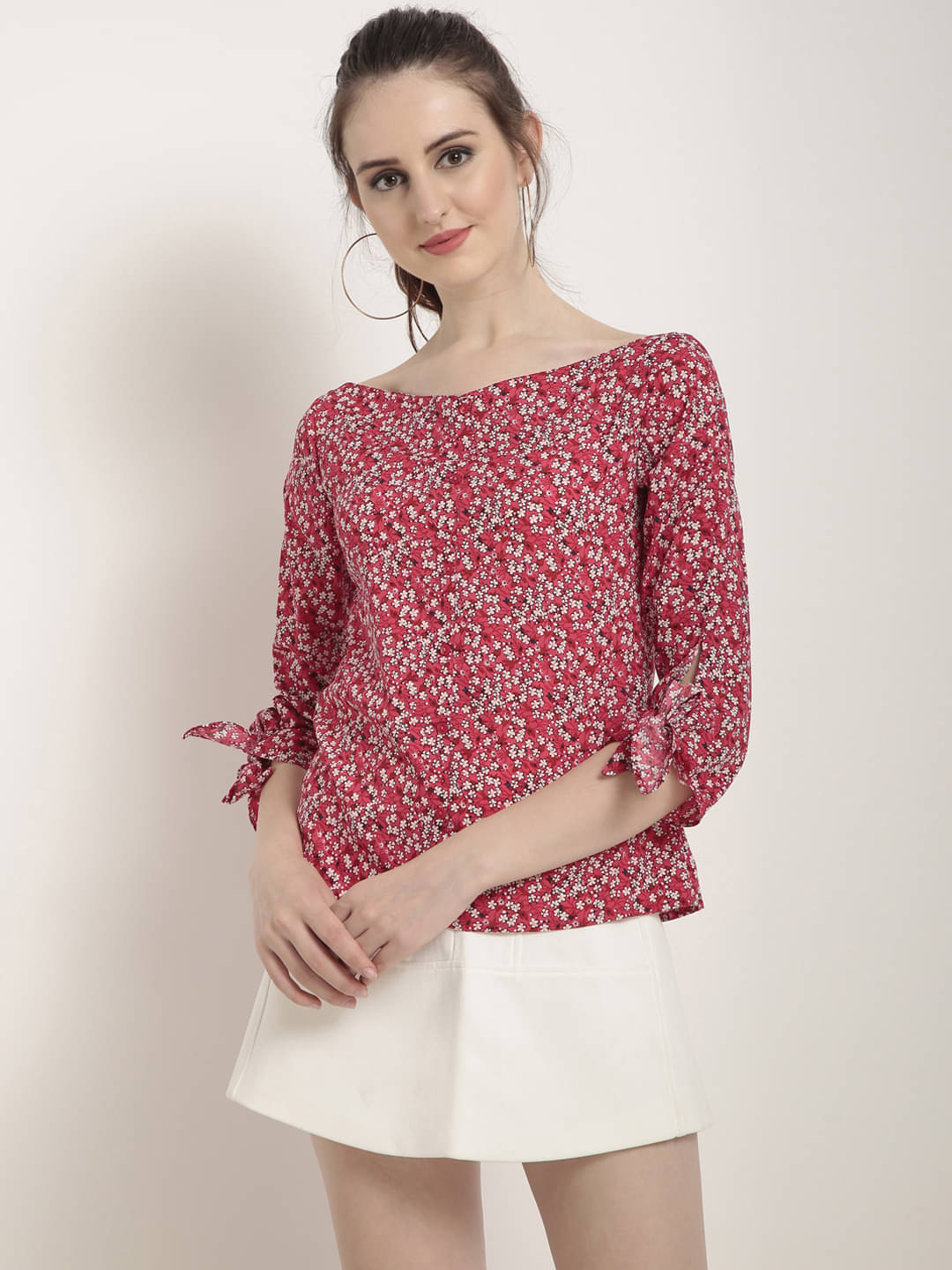 Rare Women's Polyester Regular Top ( Red ) Rare Women's Polyester Regular Top ( Red )