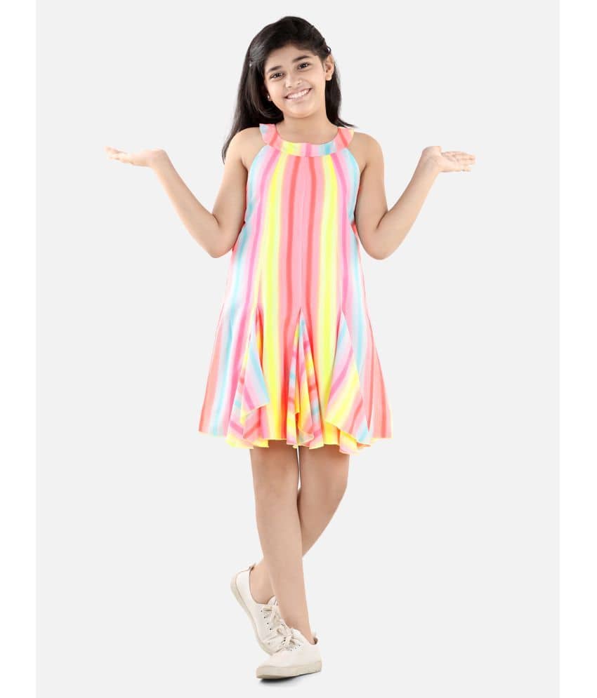 StyleStone Polyester A-line For Girls ( Pack of 1 , Multi )