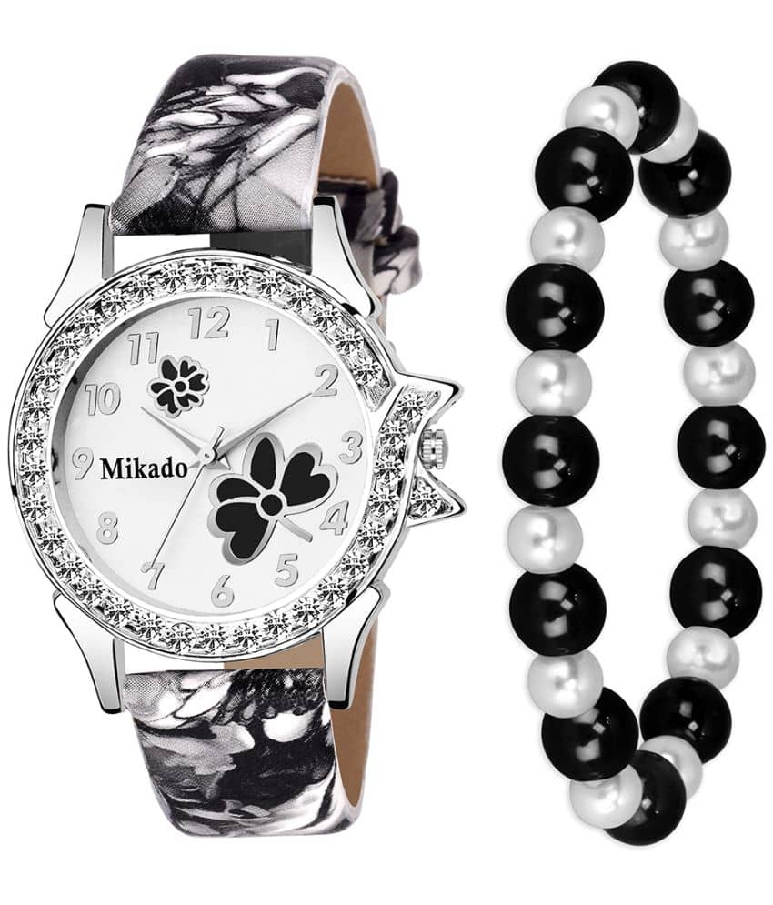 Mikado Leather Round Womens Watch