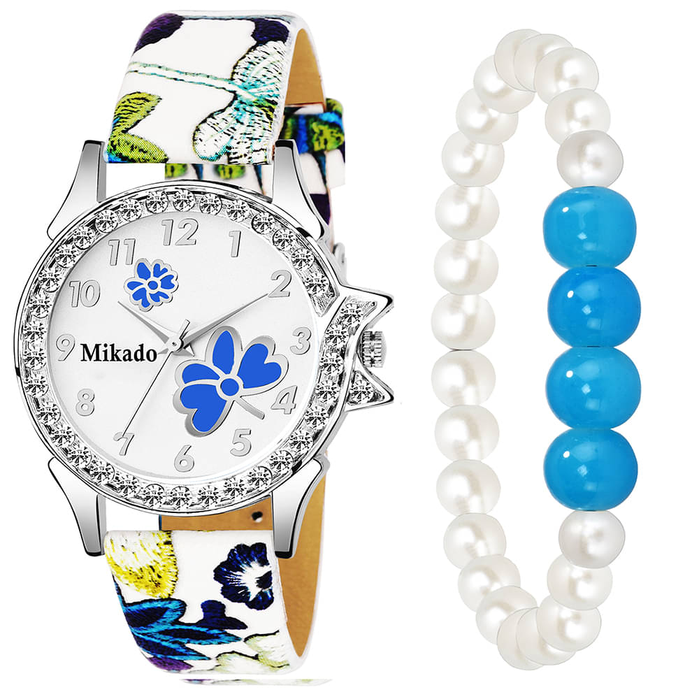     			Mikado Leather Round Womens Watch