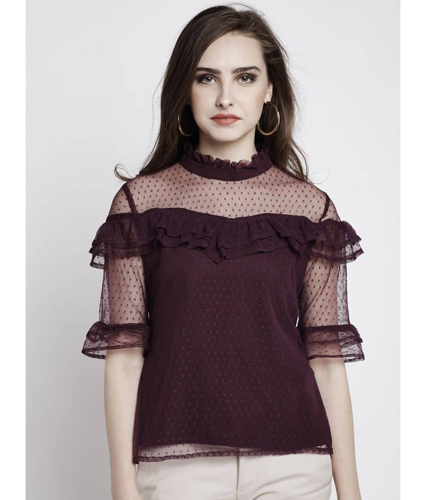 Rare Women's Polyester Regular Top ( Purple )