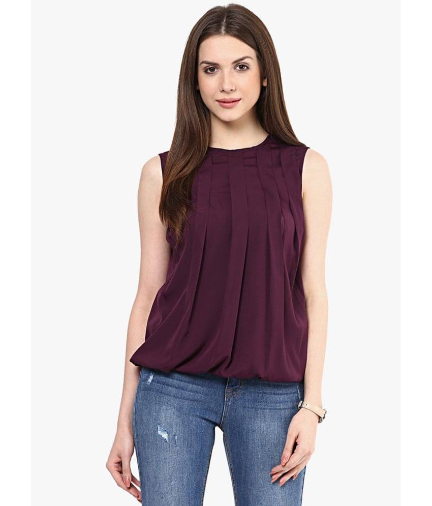 Rare Women's Crepe Regular Top ( Purple )     			Rare Women's Crepe Regular Top ( Purple )