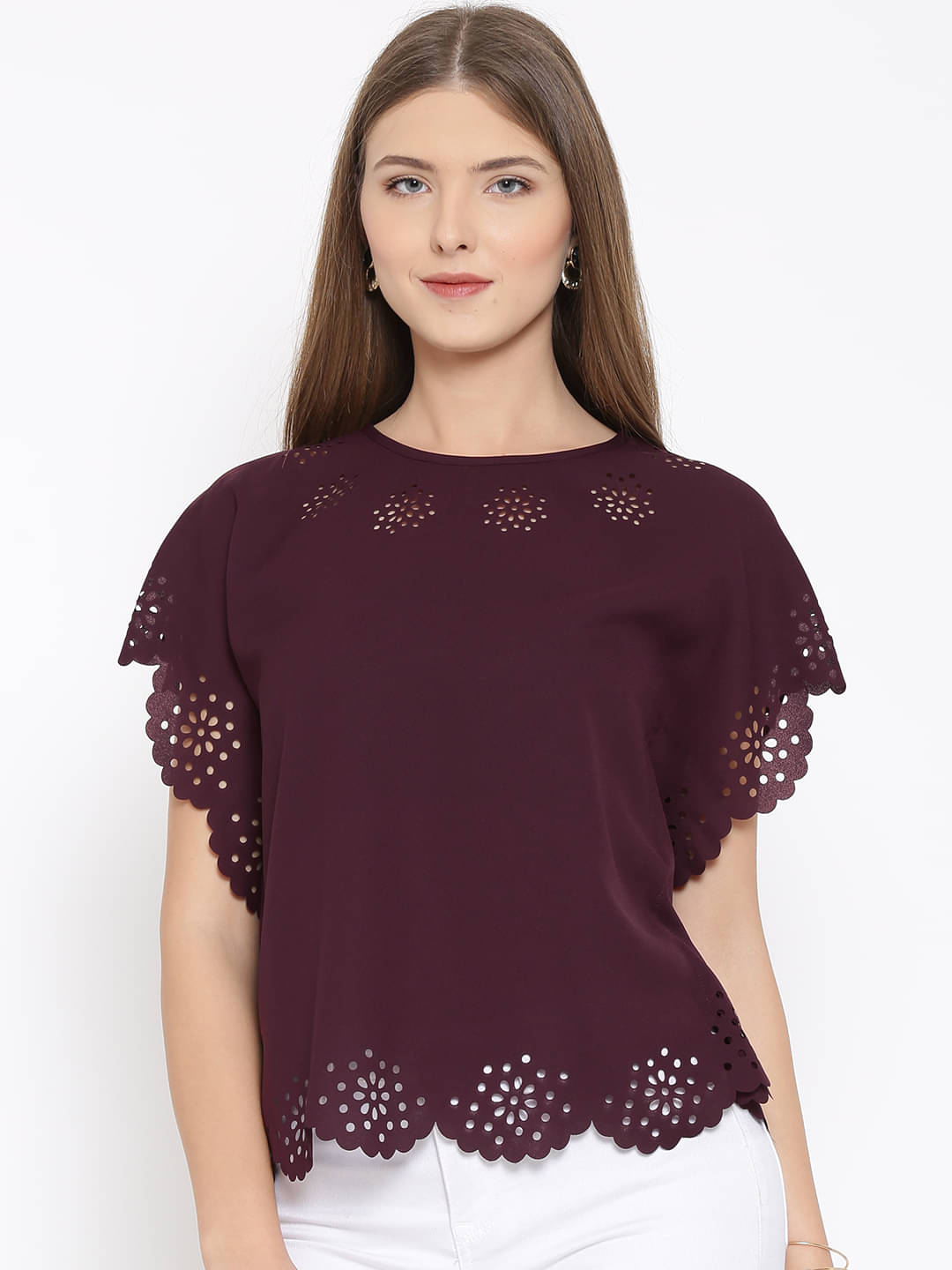 Rare Women's Georgette Regular Top ( Purple ) Rare Women's Georgette Regular Top ( Purple )