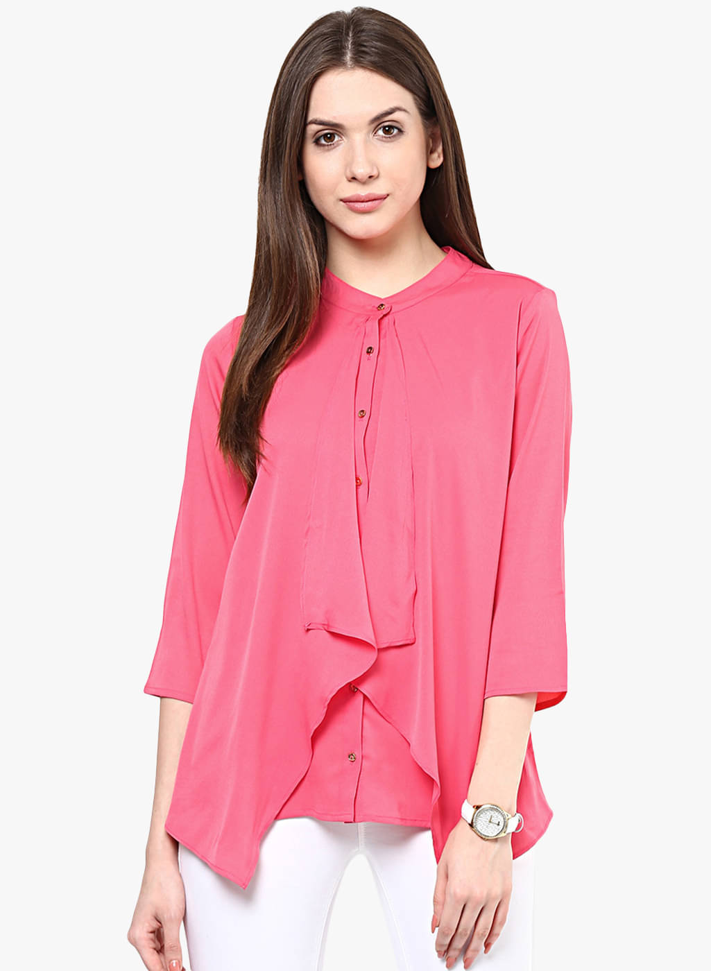 Rare Women's Georgette Regular Top ( Pink ) Rare Women's Georgette Regular Top ( Pink )