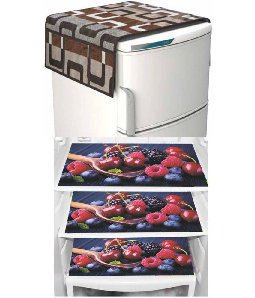 Multicolor Knitting Fridge Top Cover (Pack of 4) Multicolor Knitting Fridge Top Cover (Pack of 4)