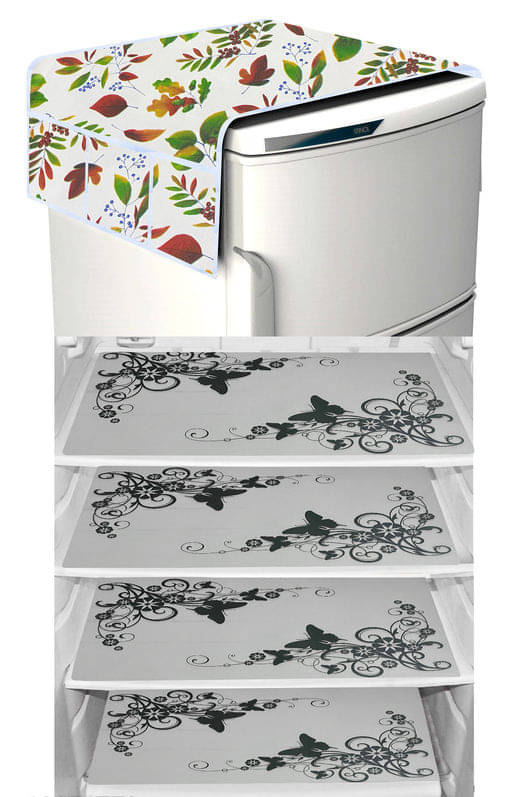 Multicolor Knitting Fridge Top Cover (Pack of 5) Multicolor Knitting Fridge Top Cover (Pack of 5)
