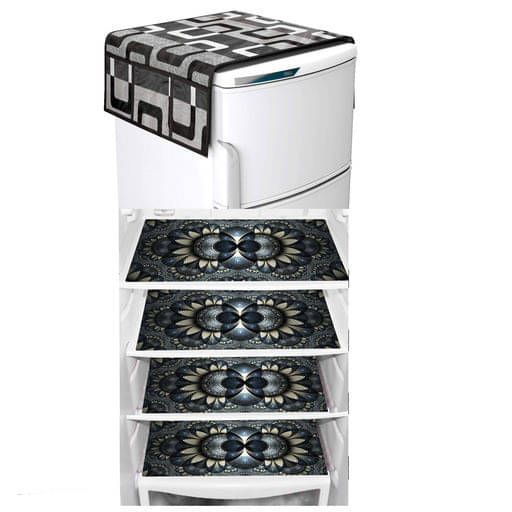 Multicolor Knitting Fridge Top Cover (Pack of 6) Multicolor Knitting Fridge Top Cover (Pack of 6)