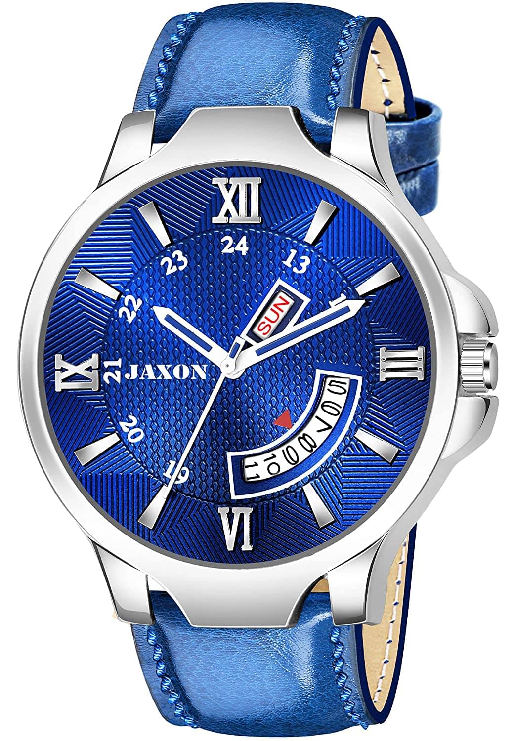     			JAXON MWJ-513 Blue Dial Leather Analog Men's Watch