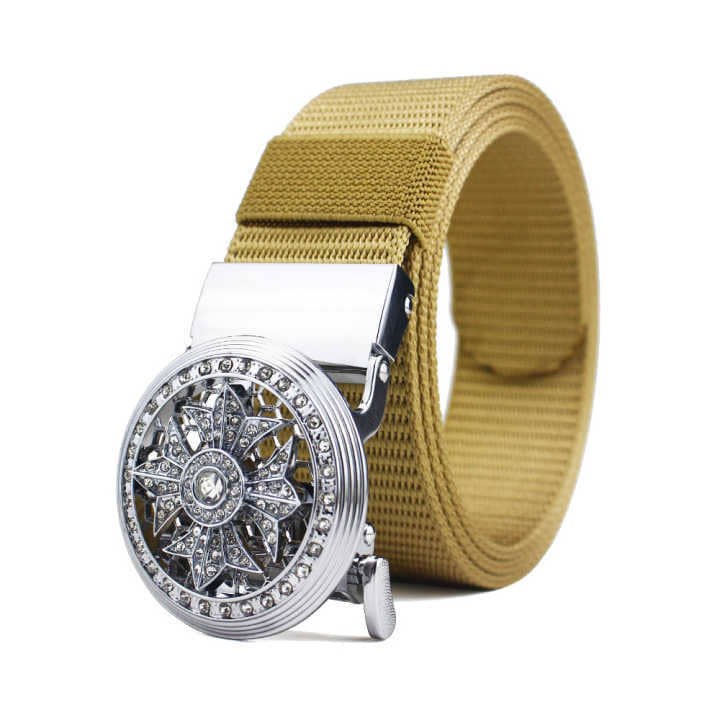 Loopa Beige Nylon Casual Belt Pack of 1