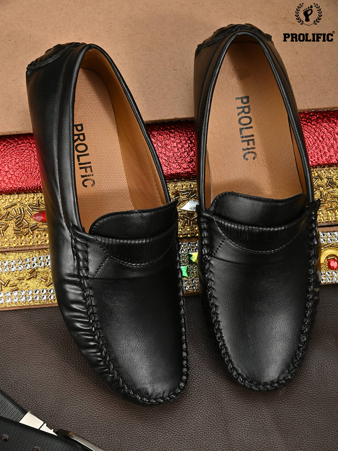 Prolific Artificial Leather Black Formal Shoes     			Prolific Artificial Leather Black Formal Shoes