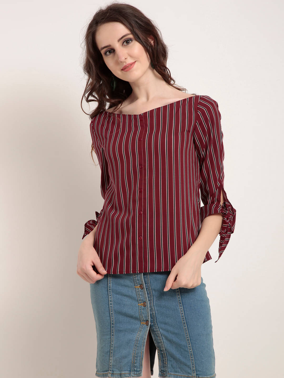 Rare Women's Polyester Regular Top ( Maroon ) Rare Women's Polyester Regular Top ( Maroon )