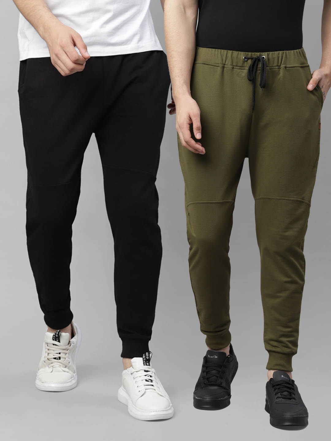 Rigo Multi Cotton Plain Joggers Pack of 2 Rigo Multi Cotton Plain Joggers Pack of 2