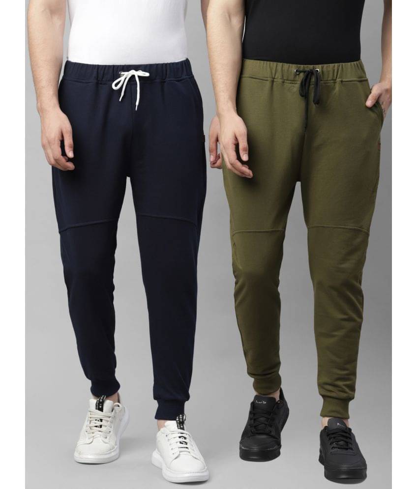 Rigo Multi Cotton Plain Joggers Pack of 2 Rigo Multi Cotton Plain Joggers Pack of 2