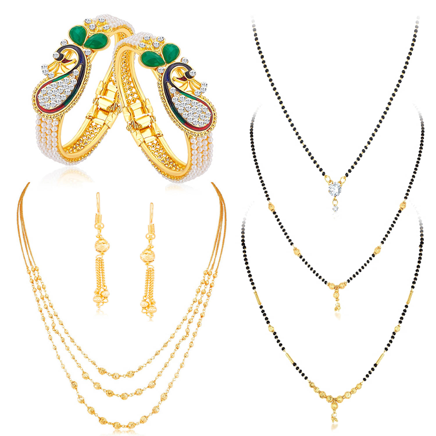     			Sukkhi Alloy Multi Color Traditional Necklace set Combo