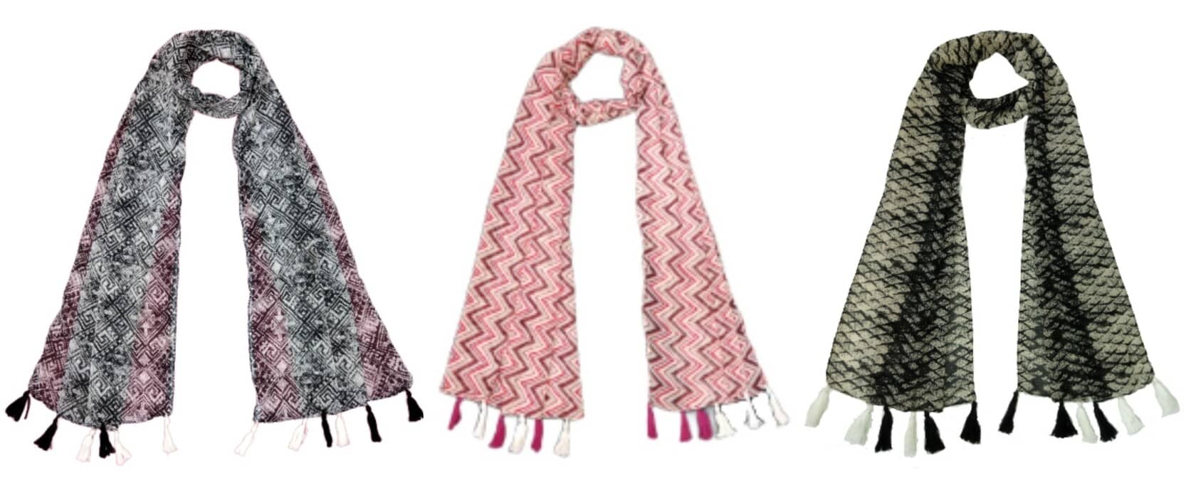 stolevilla Multi Poly Cotton Yarn Stoles ( Pack of 3 ) - Dupattas & Shawls | Buy online on ZillyBuy