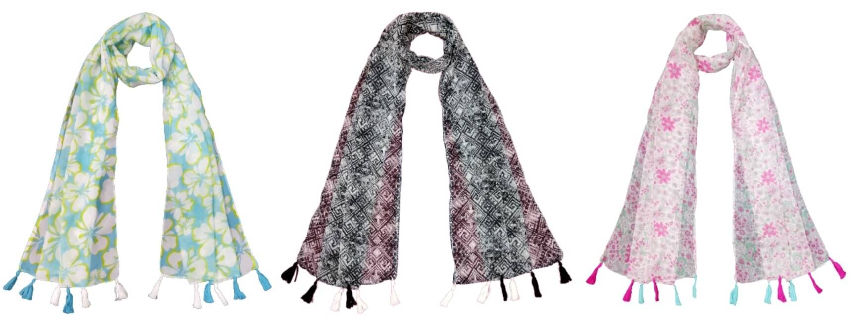     			stolevilla Multi Poly Cotton Yarn Stoles ( Pack of 3 )
