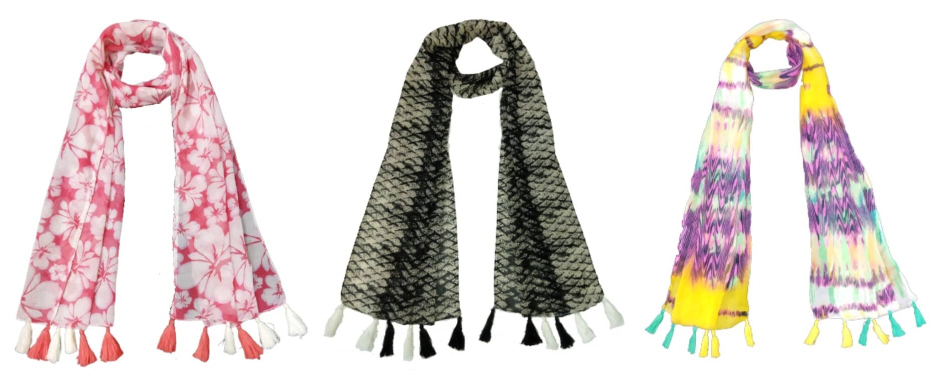 stolevilla Multi Poly Cotton Yarn Stoles ( Pack of 3 ) - Dupattas & Shawls | Buy online on ZillyBuy