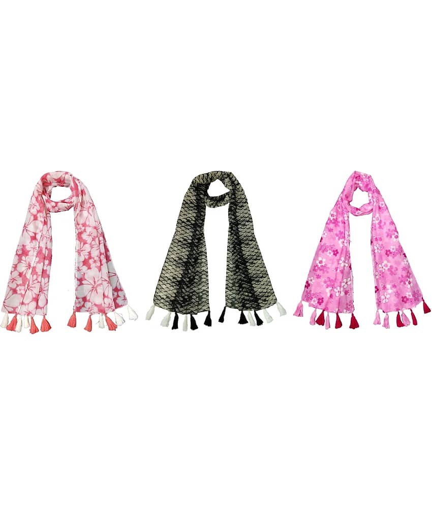 stolevilla Multi Poly Cotton Yarn Stoles ( Pack of 3 ) - Dupattas & Shawls | Buy online on ZillyBuy