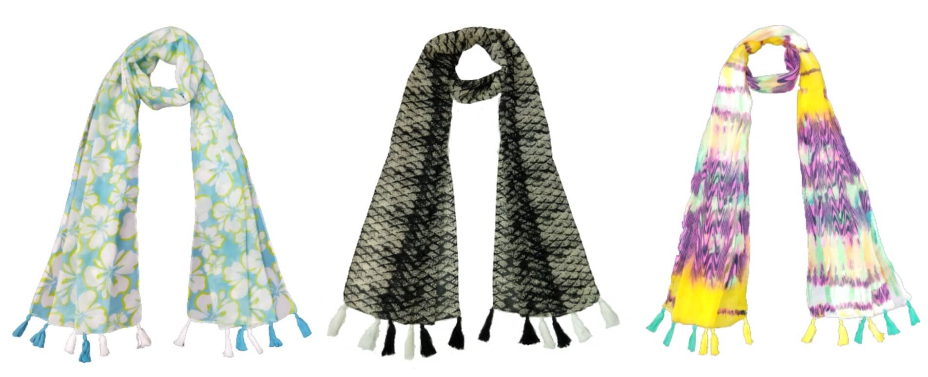 stolevilla Multi Poly Cotton Yarn Stoles ( Pack of 3 ) - Dupattas & Shawls | Buy online on ZillyBuy